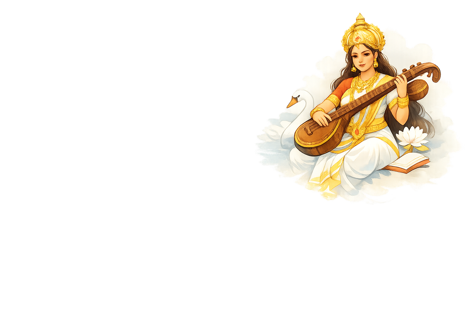 Goddess Saraswati illustration
